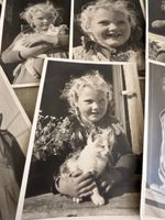 Vintage Schwarzweiss Fotos, von einem Mädchen, Zürich 21 St.