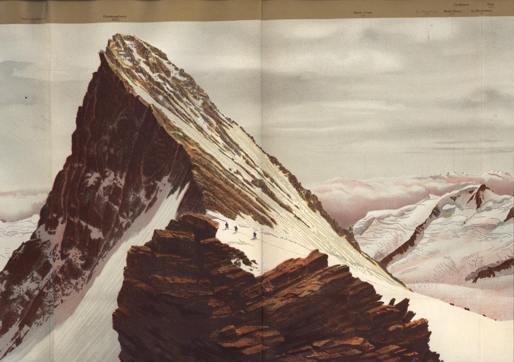 Gravures: Finsteraarhorn  Panorama – D'occasion à Rafz par Helvet32 1