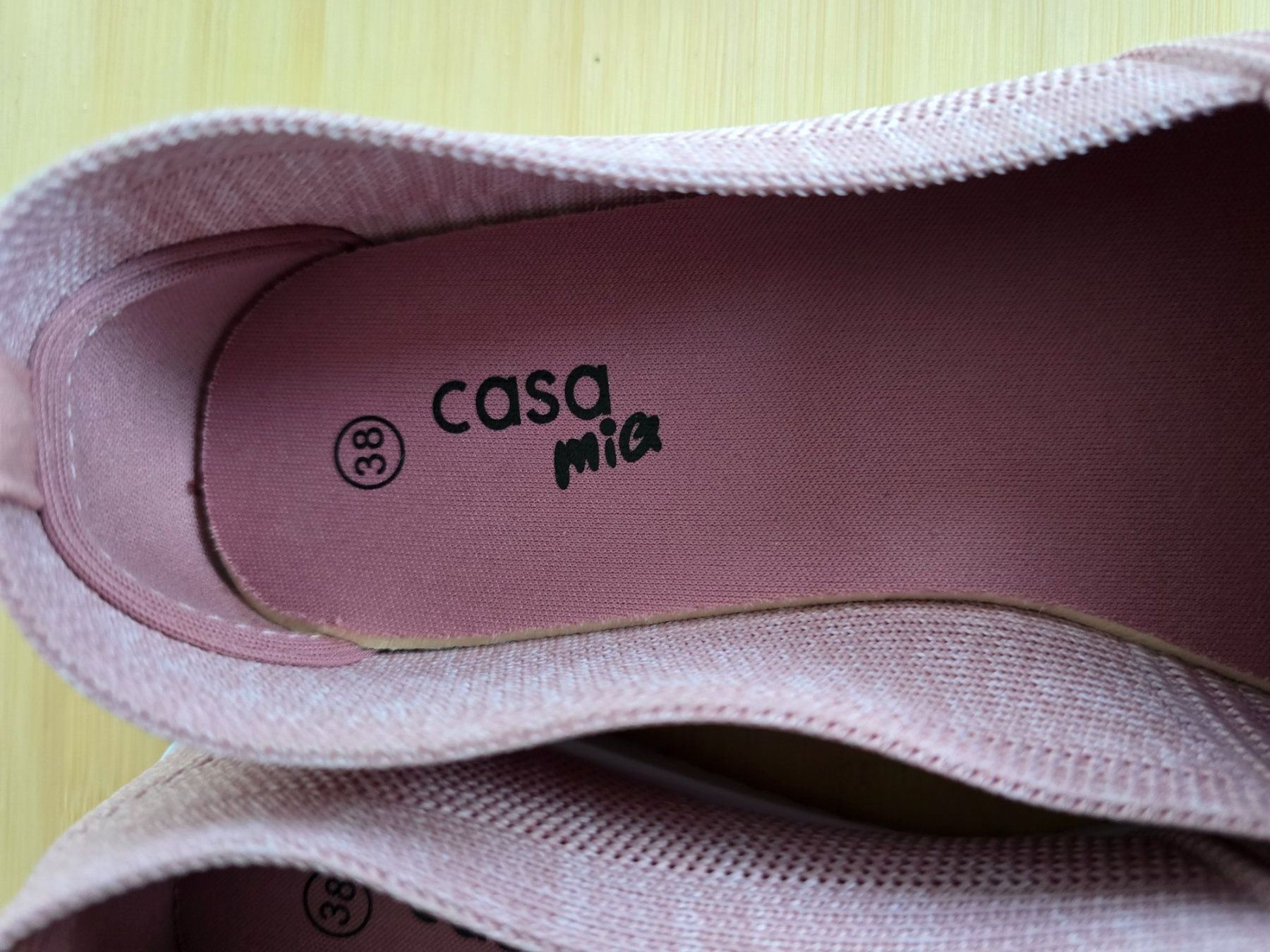 Flipperkästen: Schuh Slipper Grösse 38 Lachs farbig Stoff – Neu und originalverpackt aus Rorschacherberg von Scharfeegge 2
