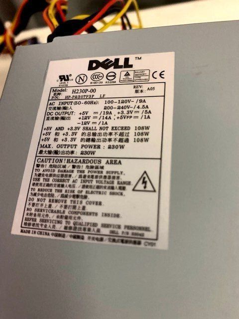 Dell Ladegeräte: Dell Netzteil für Computer Desktop ** 230W – Gebraucht aus Emmen von newdeal1970 5