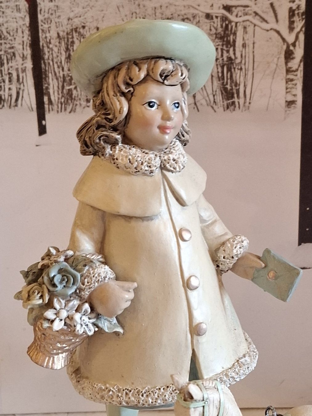 Statuette: VINTAGE BLUMENMÄDCHEN MIT PFERDCHEN – Nuovo (secondo la descrizione) da Gretzenbach venduto da schibaya 1