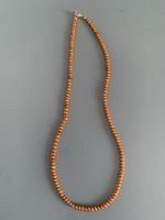 Halskette mit Perlen 3mm 45cm Orange
