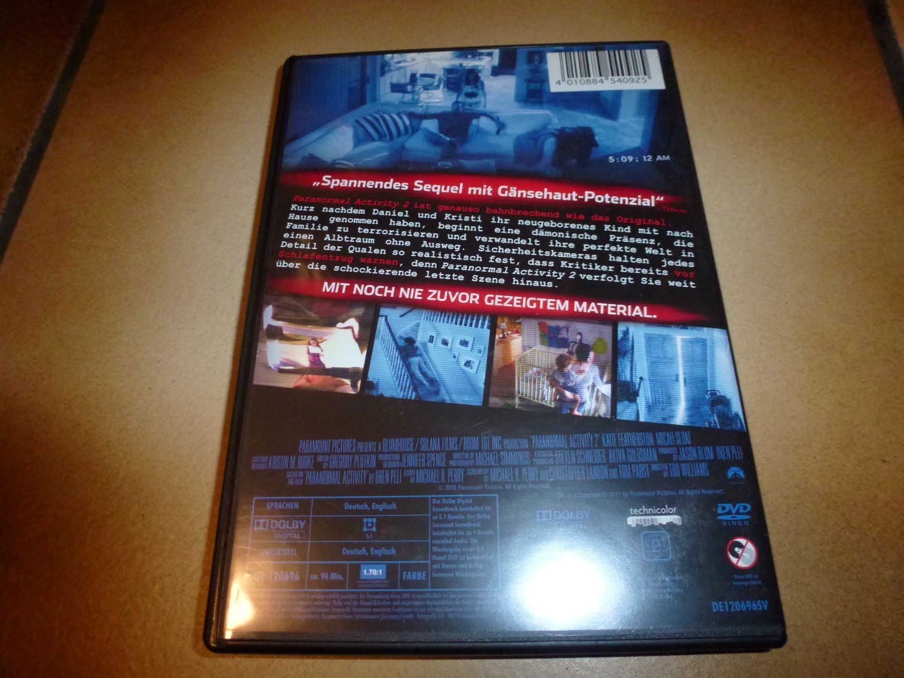Tutti i DVDs: Paranormal Activity 2 DVD – Usato da Olten venduto da Disc-Verkauf 2