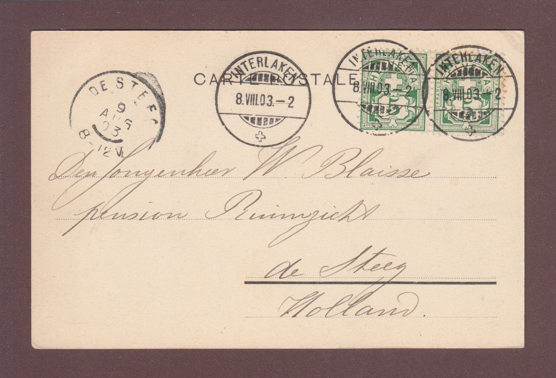 Cartoline postali: GLACIER - Ascension d'un sérac - 1903 – Usato da Pully venduto da nicecards 1