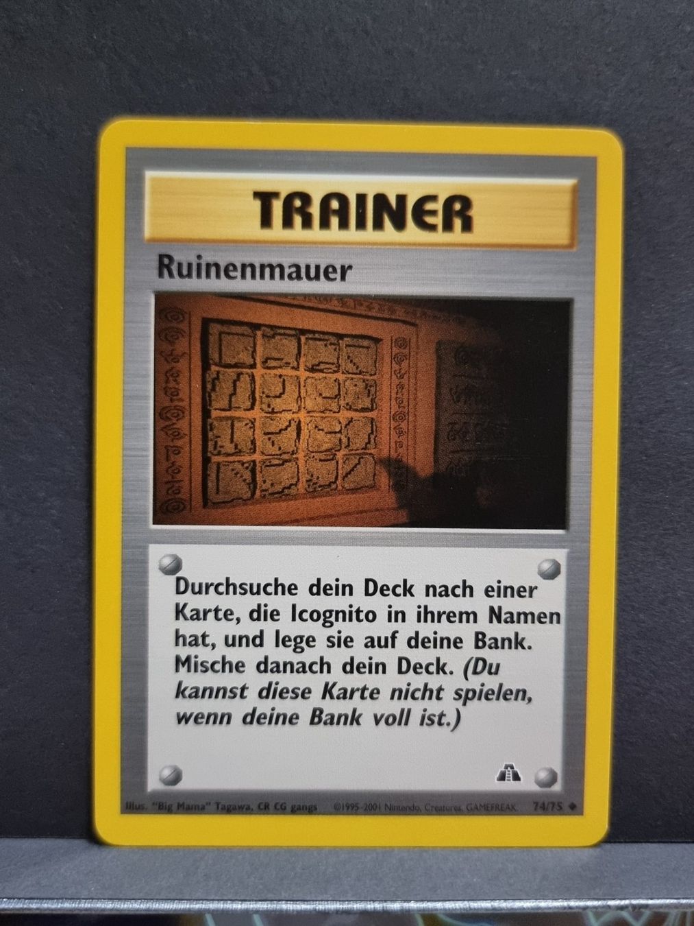 Pokémon Carte collezionabili: Pokémon Neo Discovery / Entdeckung - Ruinenmauer - 74/75 – Nuovo (secondo la descrizione) da Roggwil BE venduto da S_Cards