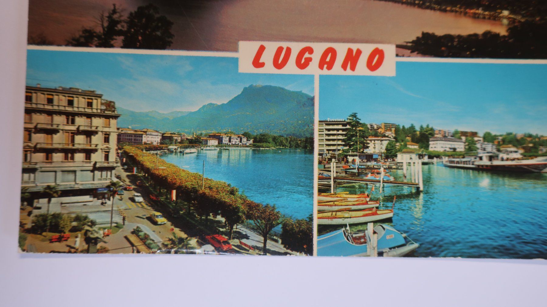 Ansichtskarten: Lugano multivues 1980 – Gebraucht aus Cormoret von Pascalll2001 2