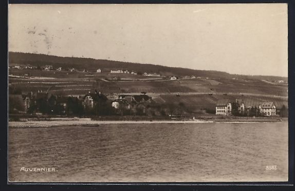 Cartoline postali: AK Auvernier, Uferpartie, 1921 – Usato da Berlin venduto da bartko-reher