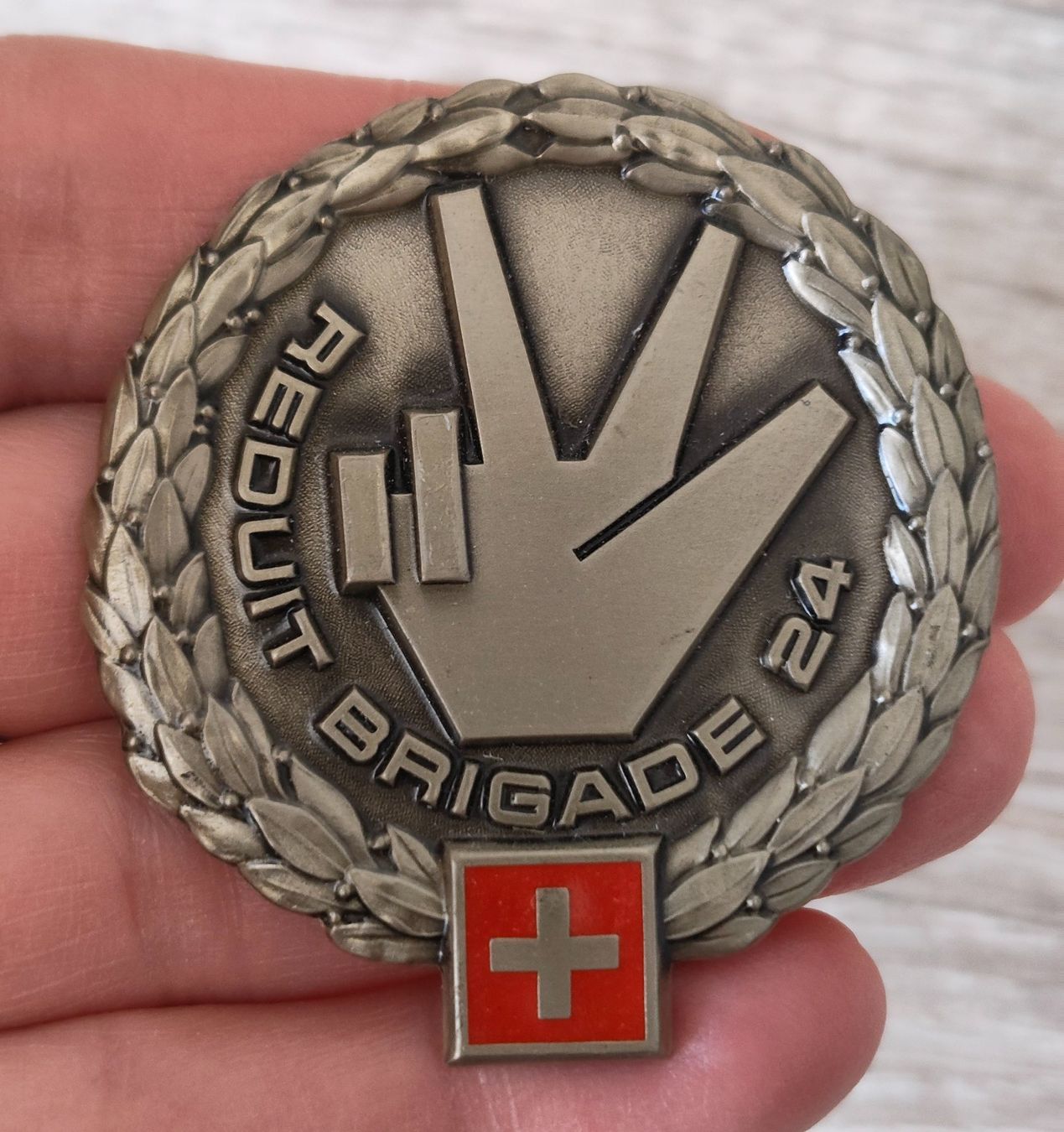 Schweizer Armee Placchette & Badge: Abzeichen Reduit Brigade 24 Schweizer Armee Metall – Usato da St. Gallen venduto da Ricardo_Deals 2