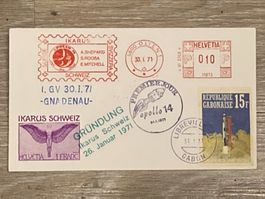 OLTEN 1971 IKARUS Schweiz: Appollo 14 Start 31.1.71 Gabon