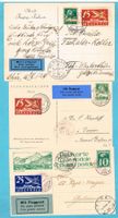 10 Flugbelege ab 1924 ! Ab Fr.1!