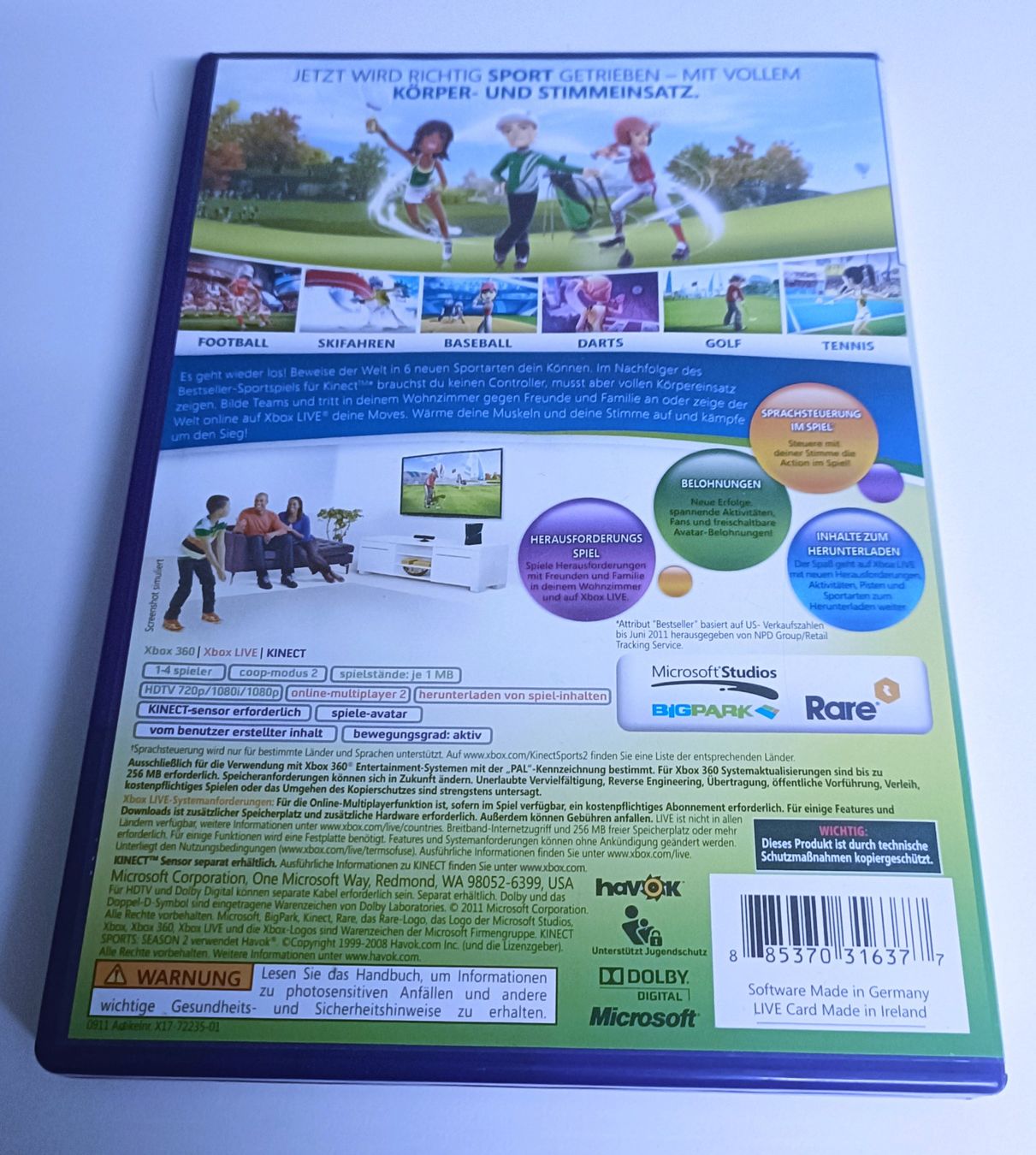 Microsoft Giochi: Kinect Sports Season Two | XBOX 360 – Usato da Köniz venduto da Gamecollect 2