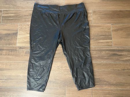 Hose in Leder-Optik schwarz Gr. 52 - 54