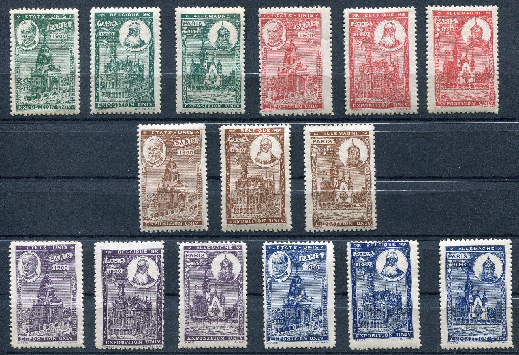 Tutti i francobolli: 15 Vignetten Expostition Universelle Paris ** – Nuovo (secondo la descrizione) da Opfikon venduto da Prophila