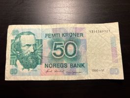 Billet Norvège 🇳🇴 1990