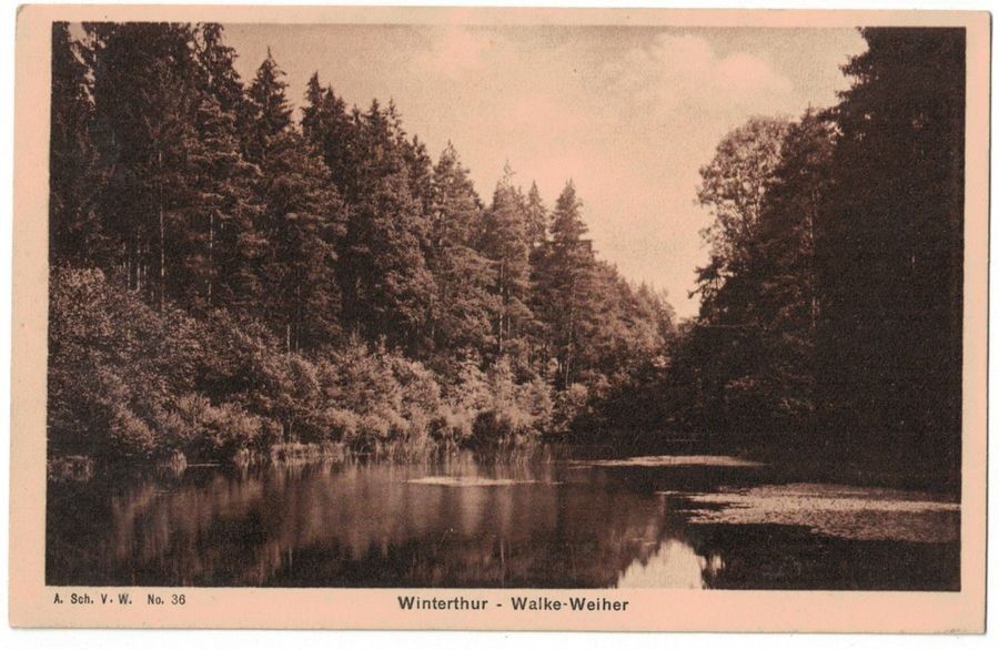 Cartoline postali: Winterthur, Walke-Weiher um 1930 – Usato da Frauenfeld venduto da POML
