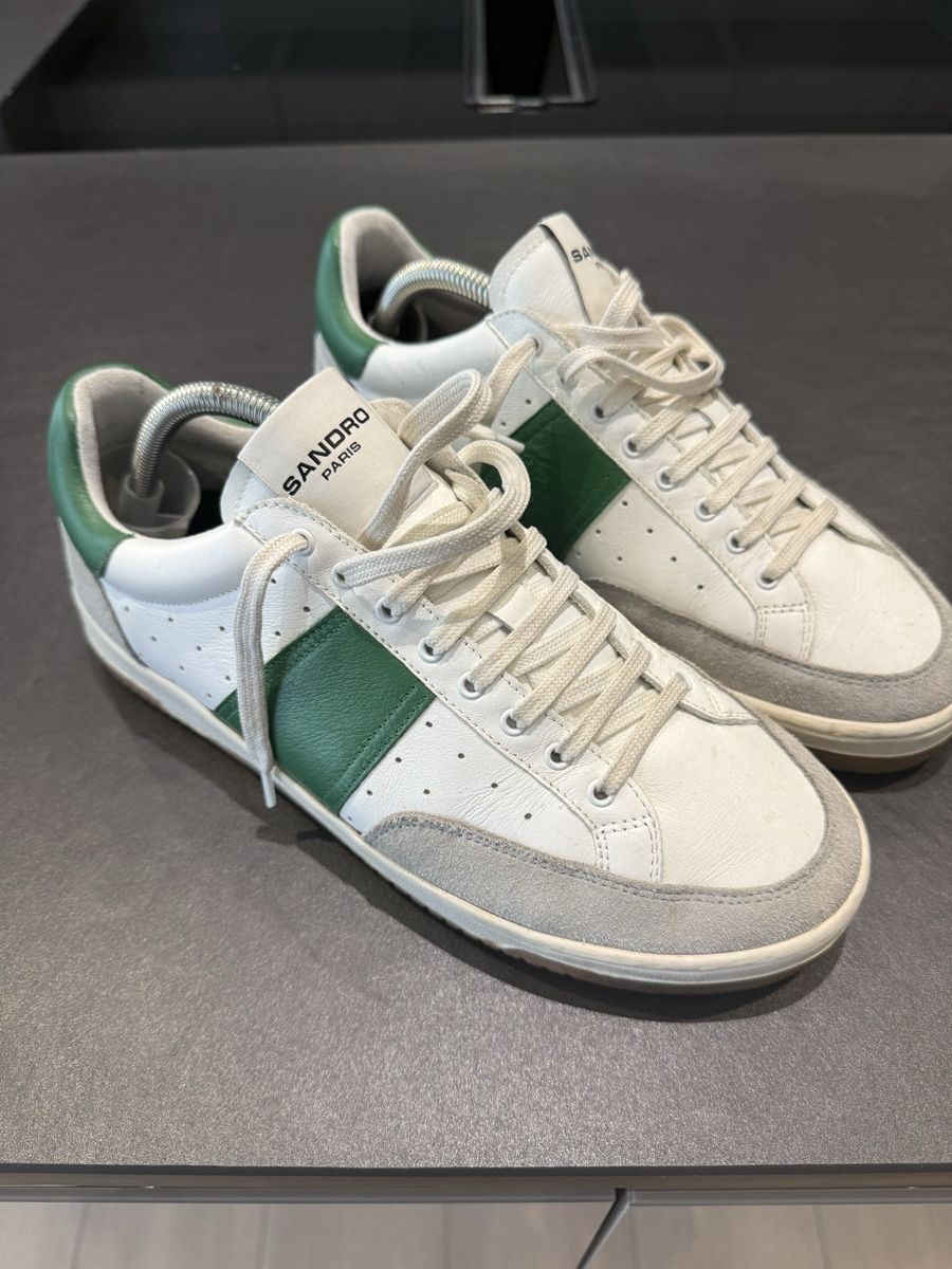 Sandro Scarpe da uomo: Sandro Baskets Cuir Blanc et Vert T 42 – Nuovo (secondo la descrizione) da Bussigny venduto da nan_nw9d 1