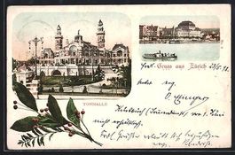AK Zürich, Uferpartie und Tonhalle