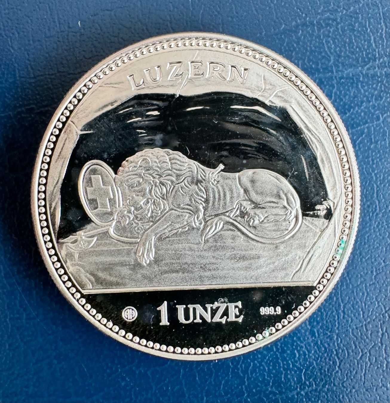 希少レア　1 DEuTSCCHEMARK  1988 Silbermünze 1 Unze Luzern 1988, 999.9, ss (Gebraucht) in Ebikon