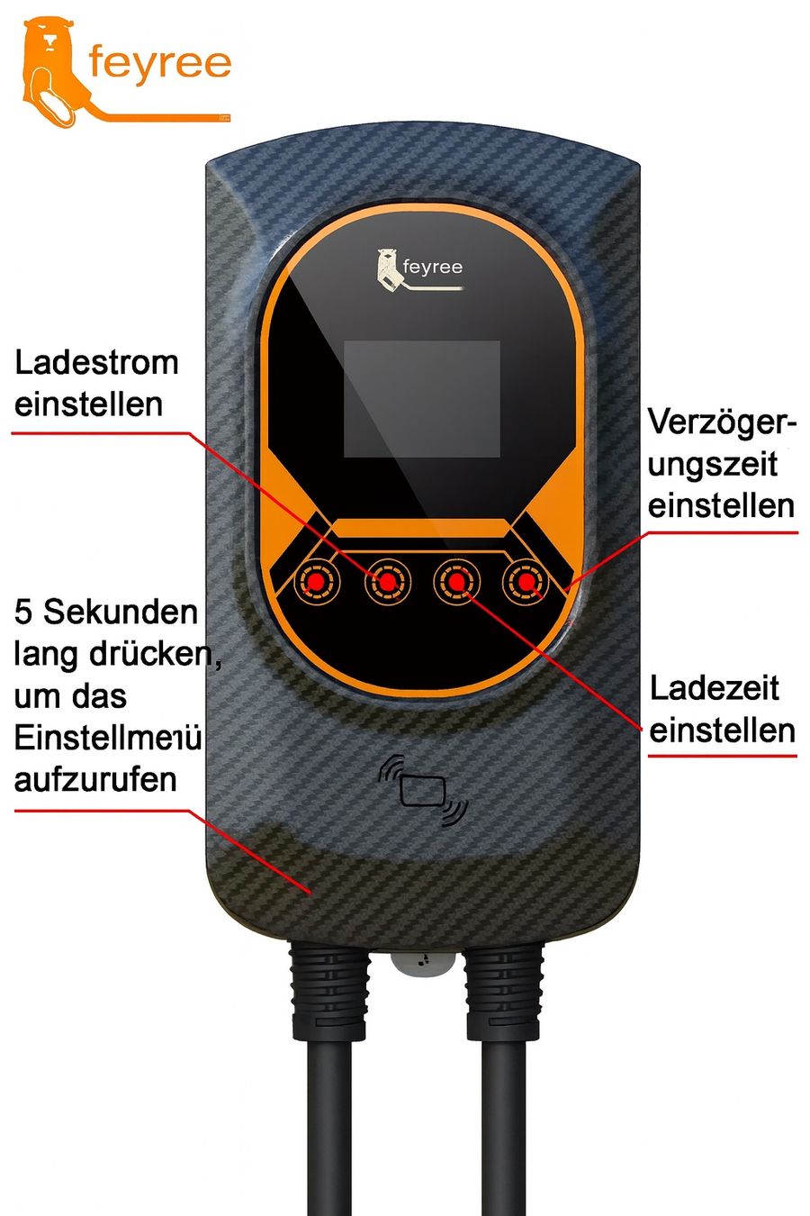 Caricabatterie: Feyree EV Charger Typ 2, 16 A, 11kW – Nuovo e nell'imballaggio originale da Aathal-Seegräben venduto da ECOPLUG.CH 4