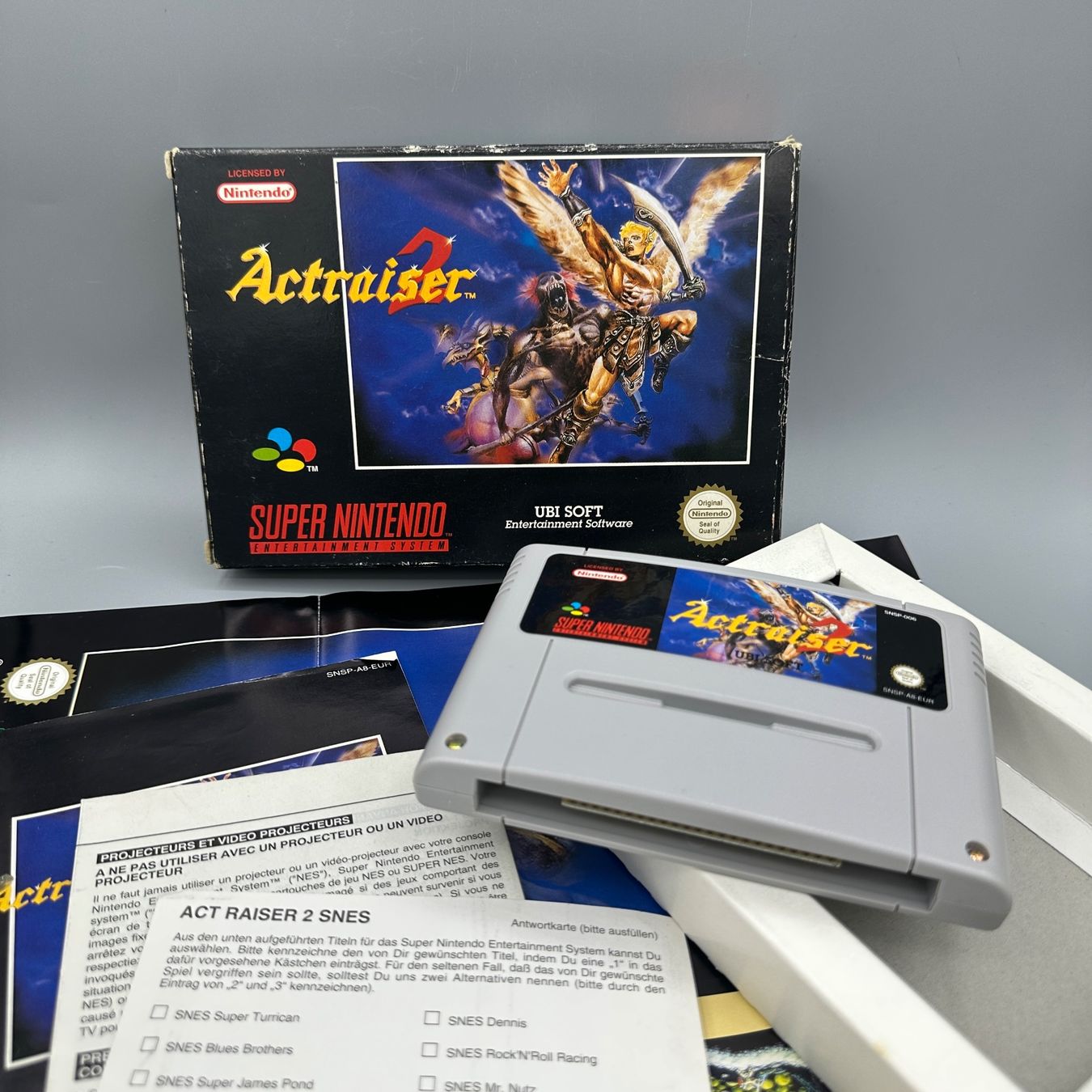 Nintendo Spiele: Very Rare - SNES - Actraiser 2 - Complete Set - with Poster – Gebraucht aus Zürich von