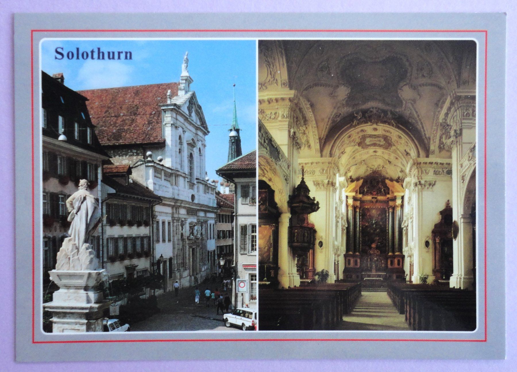 Ansichtskarten: Solothurn, Jesuitenkirche – Gebraucht aus Fétigny von Billy2miny