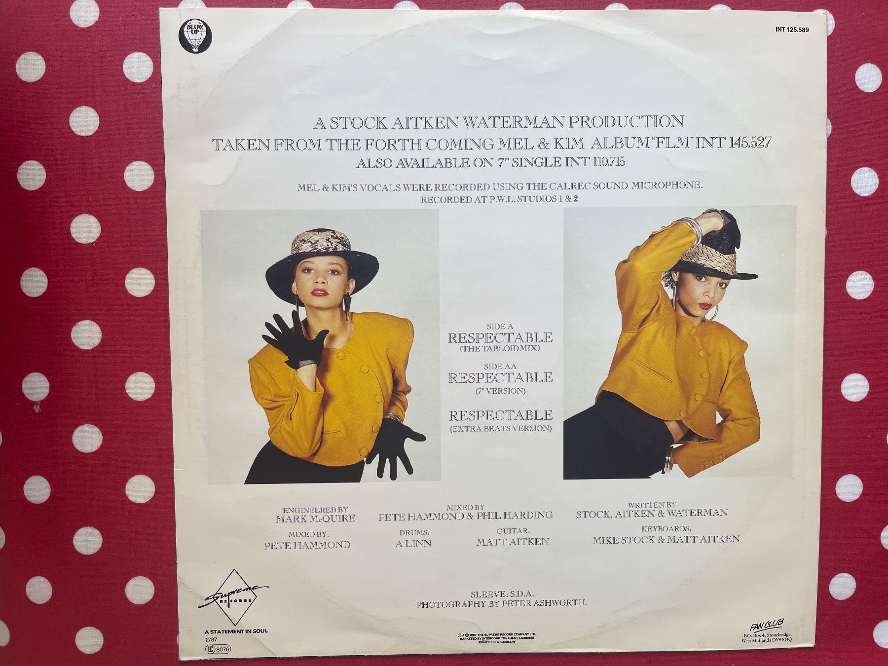 Dischi in vinile: A487/Mel & Kim Respectable Maxi-Single – Usato da Frutigen venduto da Philippe_jsp 1
