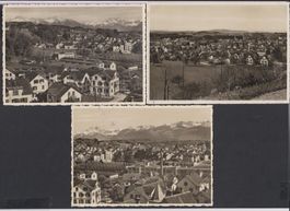 Rüti  ZH   -   3 versch. alte Ansichtskarten gestempelt 1933