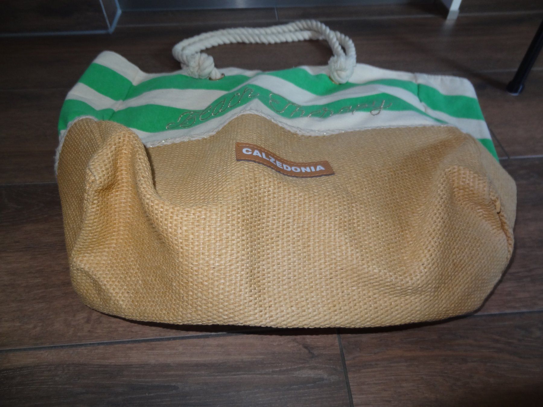 Calzedonia Sacs femmes: Sac de plage Calzedonia rayé vert blanc – D'occasion à Satigny par salvatore73 1