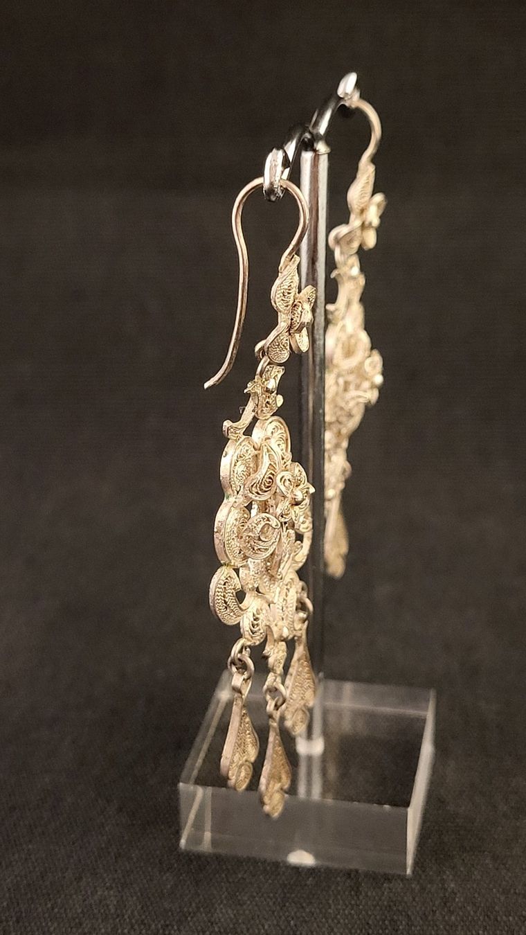 Orecchini pendenti & Orecchini a lobo: Filigrane Ohrhänger TRACHTENSCHMUCK – Usato da Basel venduto da spinne02 3