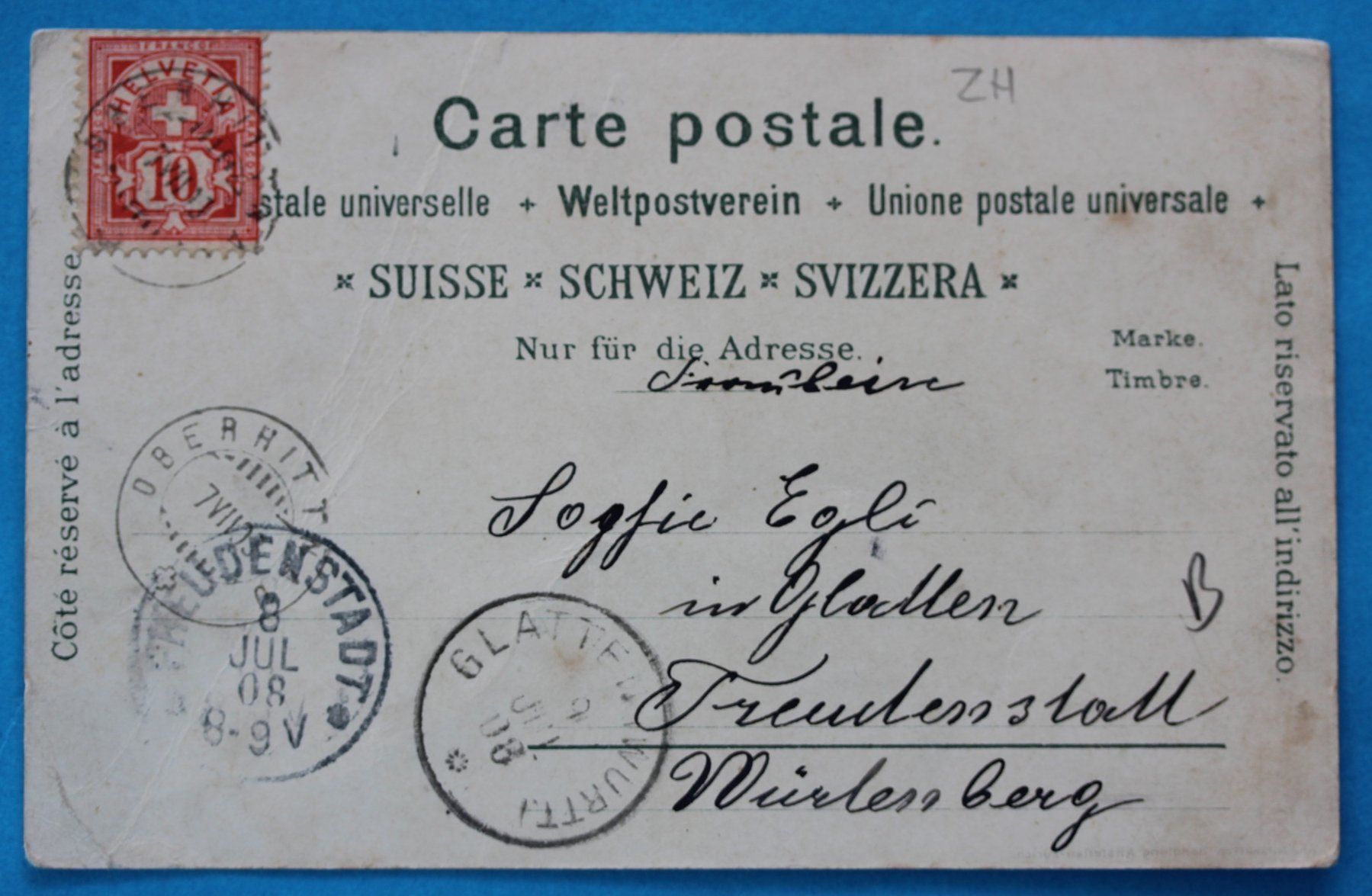 Ansichtskarten: OBER - HITTNAU LITHO AK – Gebraucht aus Lotzwil von pirolh 1