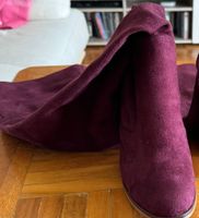 Magnifiques bottes bordeaux effets daim neuves