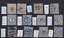 Taxmarken, Top Lot gestempelt, Kat. 1'300.--
