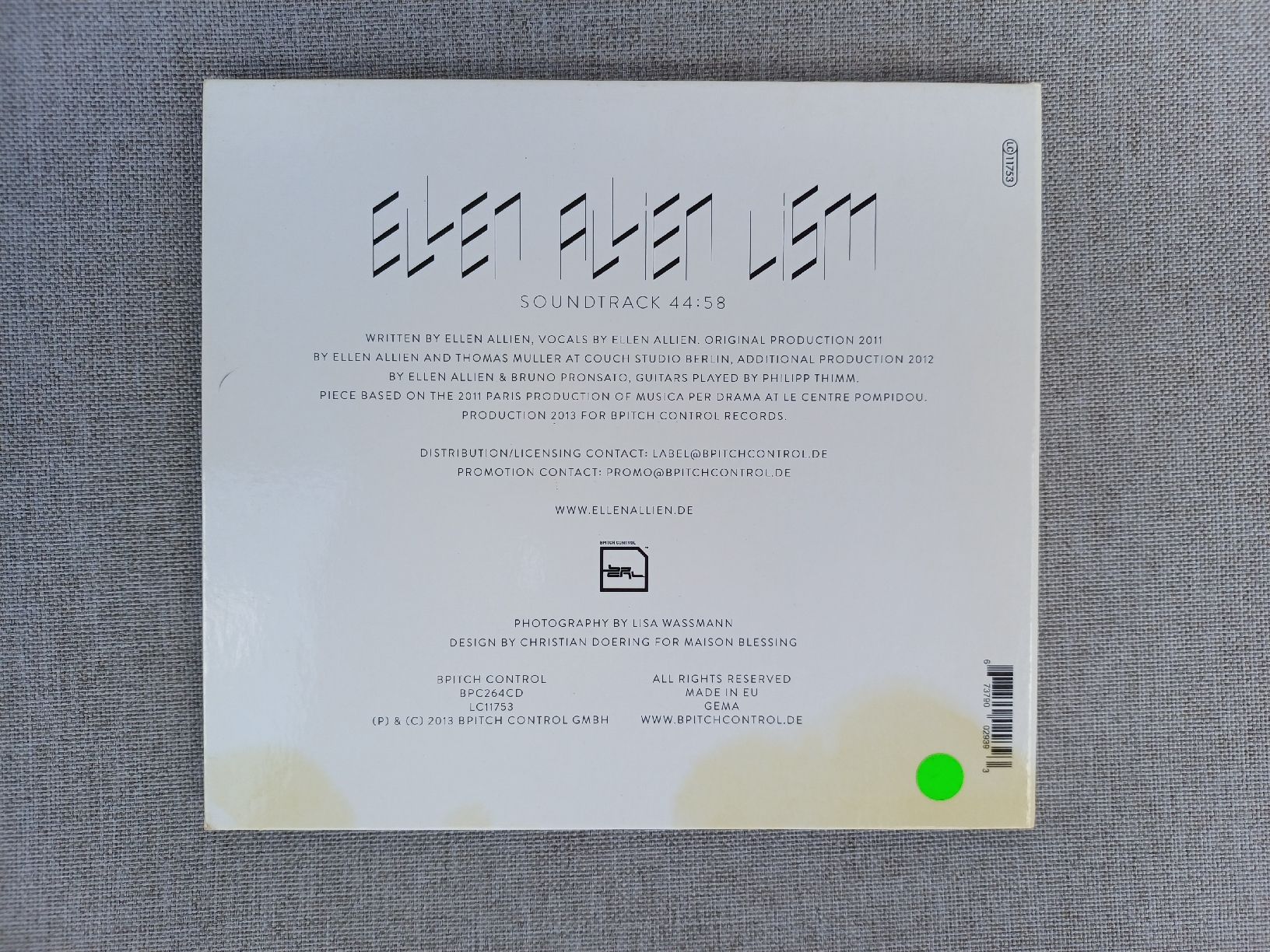 CDs: Ellen Allien "Lism" CD digipack  – D'occasion à Begnins par Drastic-Sound 1