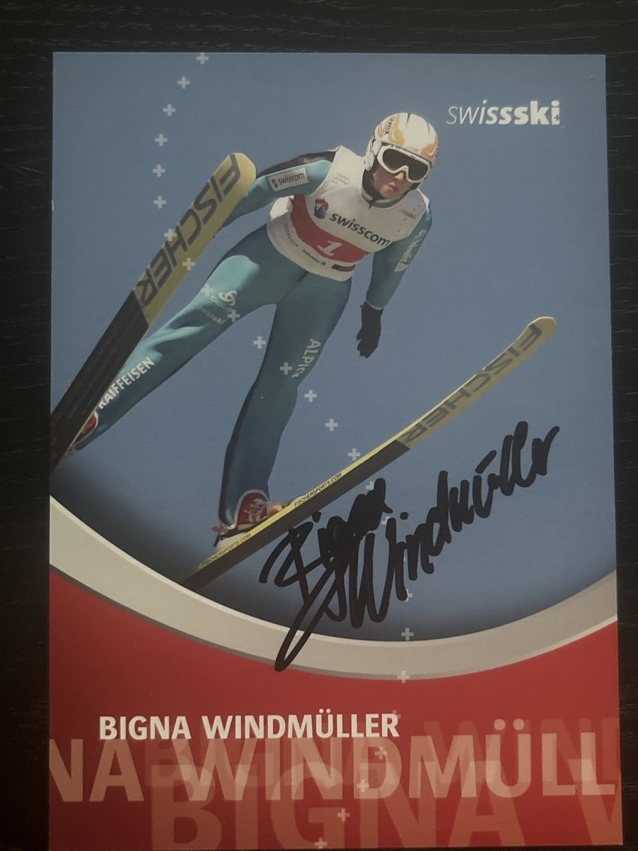Autografi: Signierte Autogrammkarte Bigna Windmüller Skispringen – Usato da Uetendorf venduto da hoisle