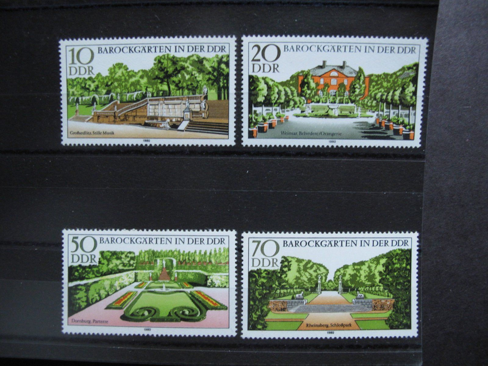 Alle Briefmarken: DDR 1980 Barockgärten  ** – Gebraucht aus Wil SG von fva01