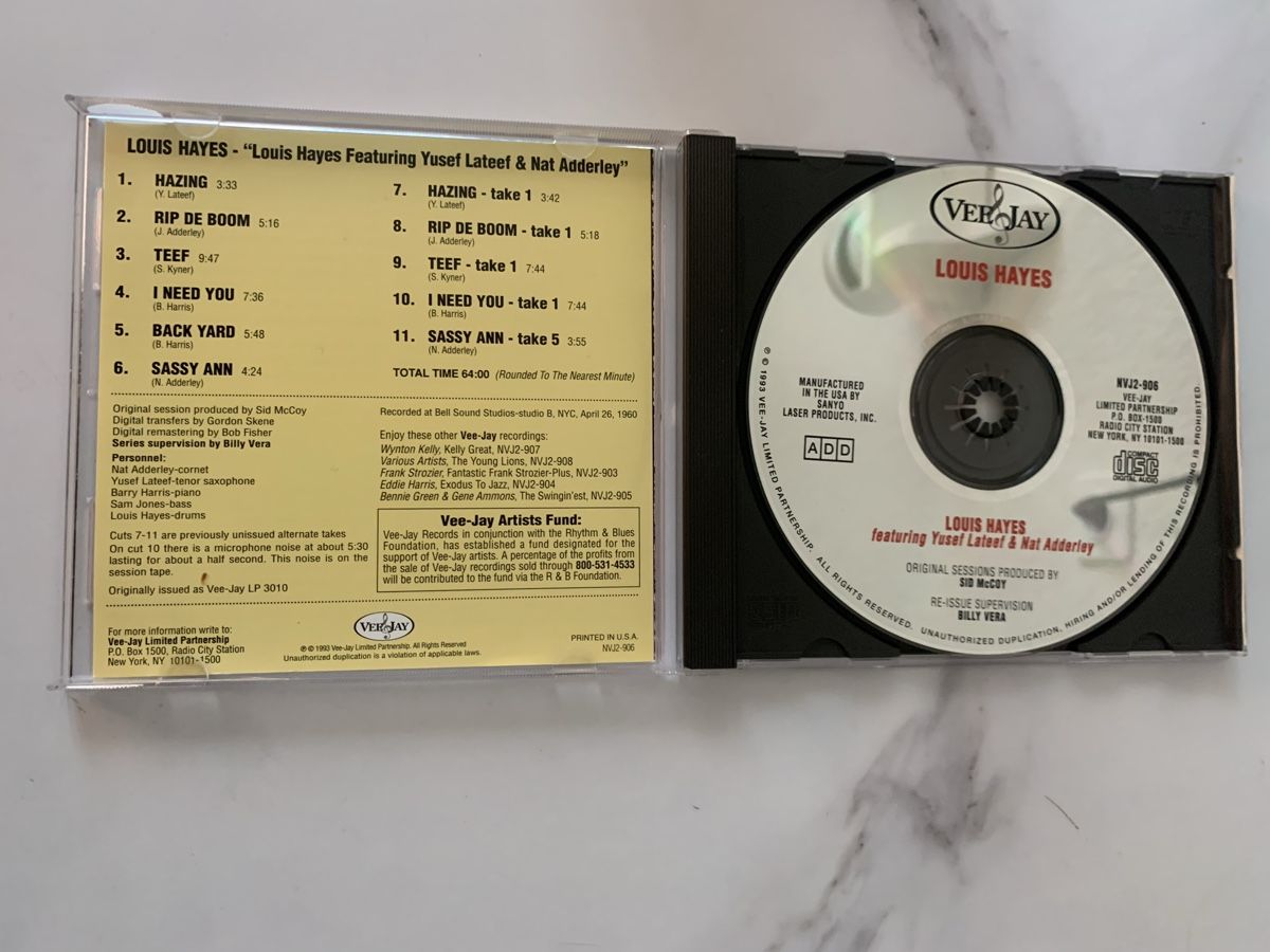 CD: Louis Hayes(Yusef Lateef, Nat Adderley) – Usato da lausanne venduto da Ccheche 1
