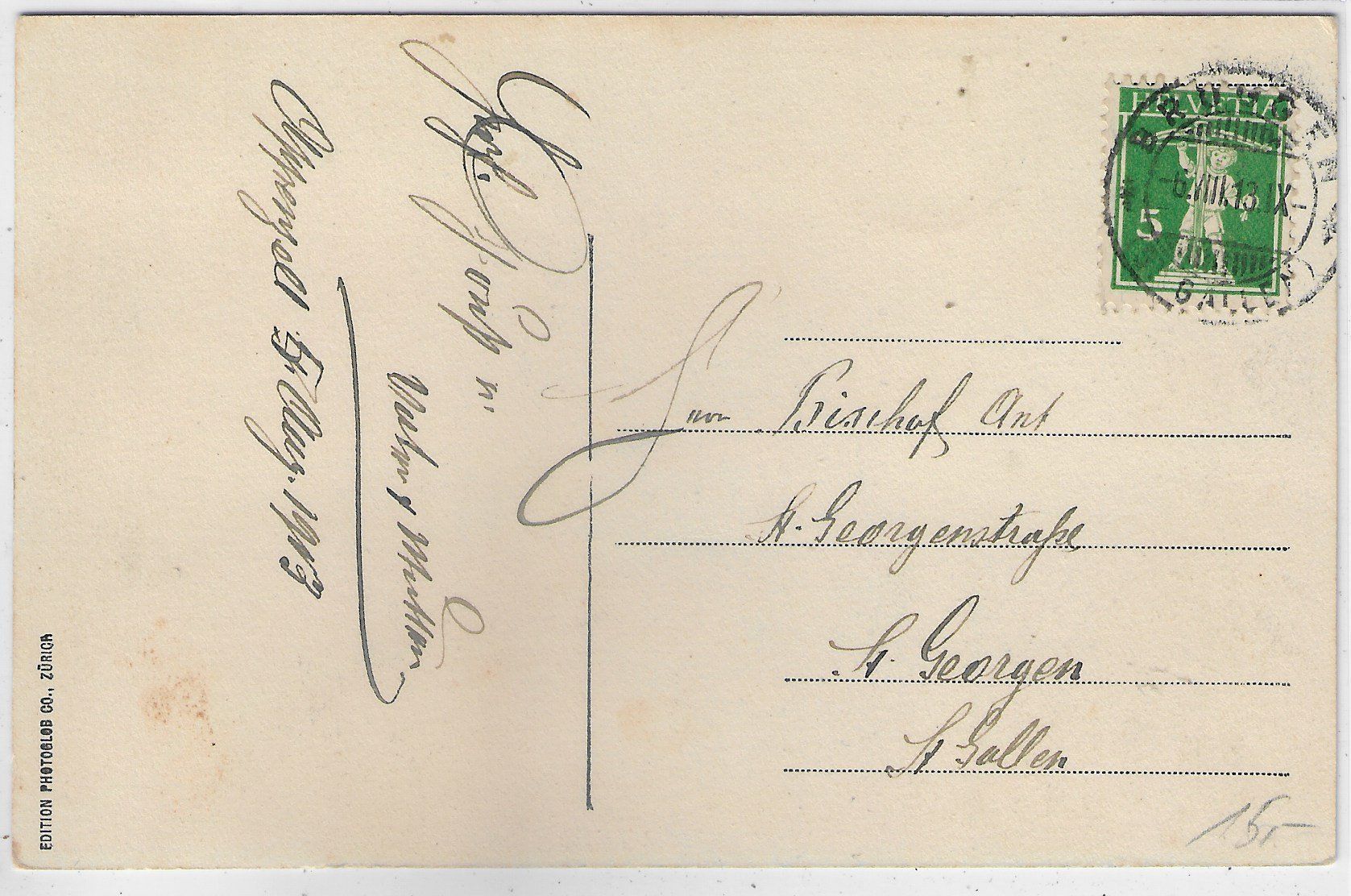 Cartoline postali: Appenzell - Collegium St. Anton – Usato da Ettingen venduto da Kartenplanet 1