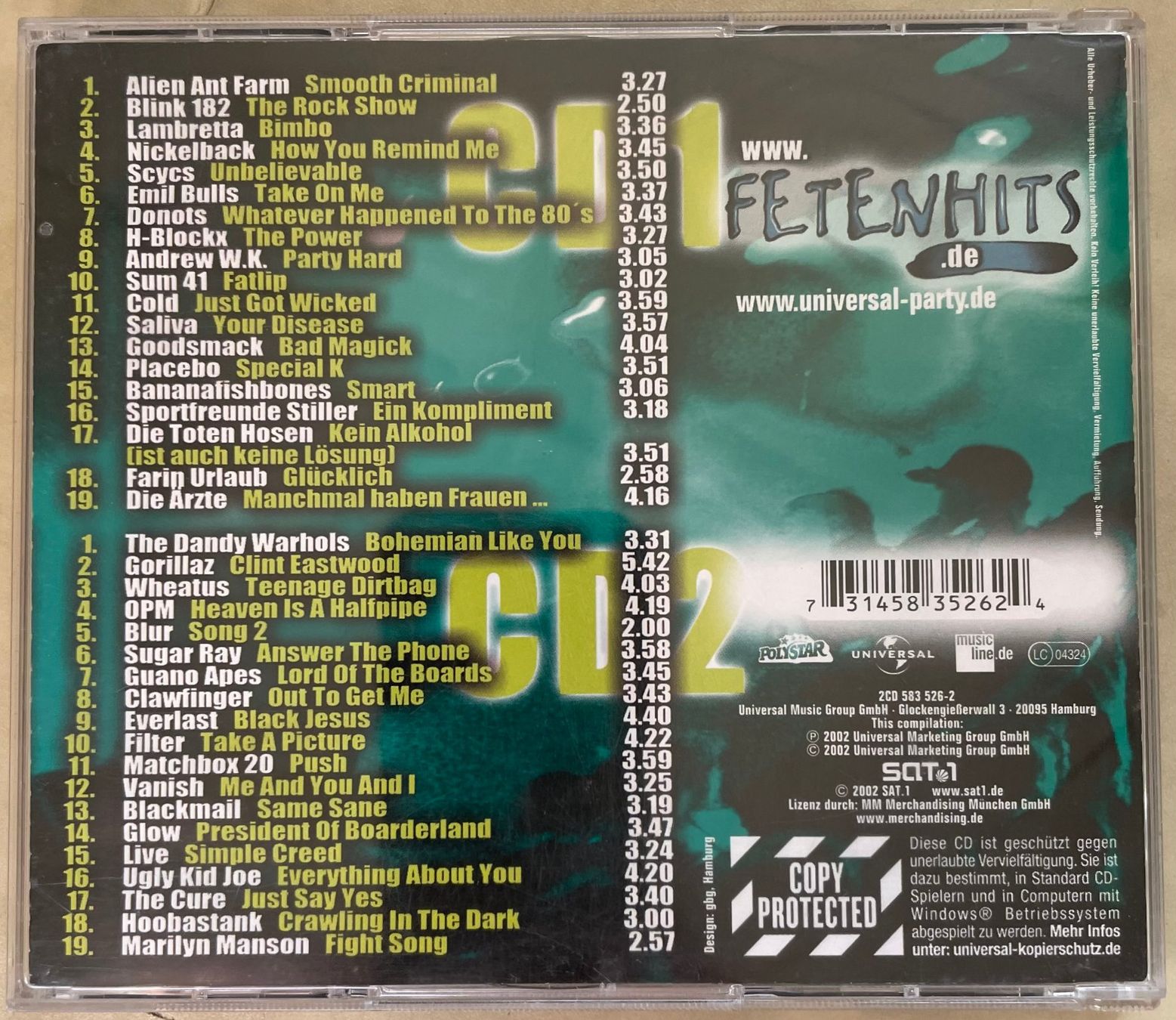 CD: Fetenhits - New Rock Party – Usato da Brunnen venduto da Barfly5 1