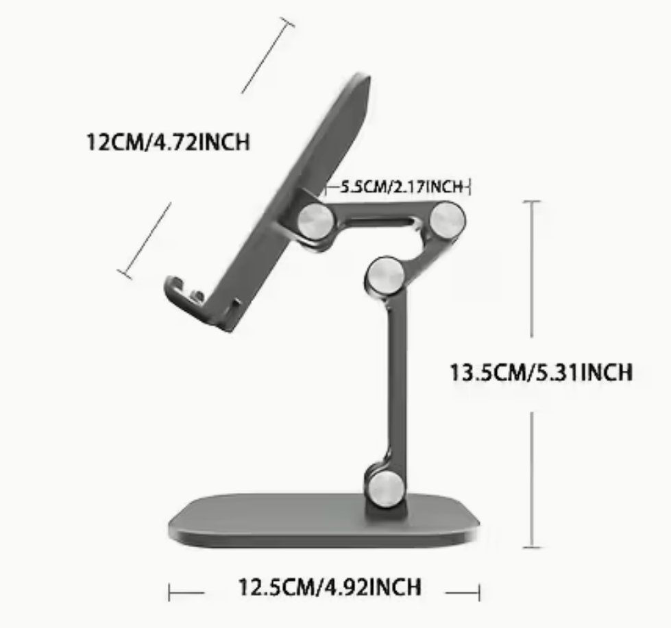 Support Cooper 360°-Support De Téléphone Ajustable Pour Bureau|Support Mobile Rotatif 360°,Multi-Angle,Base Métallique(Noir Piano) - Téléphonie