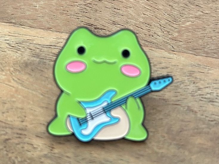 Plaketten & Abzeichen: Pin Frosch Gitarre – Neu und originalverpackt aus Geneve von vane267
