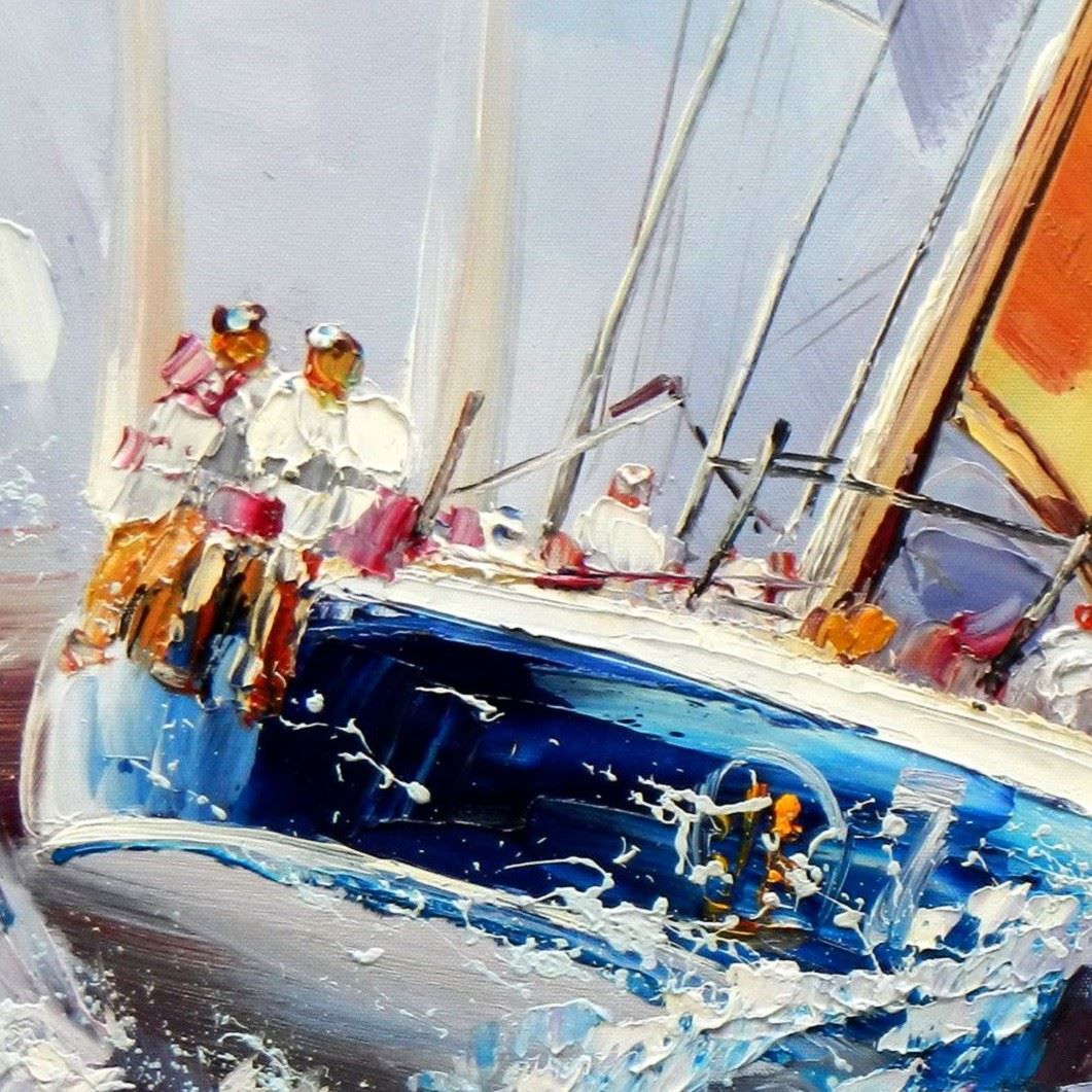 Riproduzioni & Creazioni: Modern Art - Segelregatta vor Helgoland – Nuovo (secondo la descrizione) da Larnaca venduto da KunstDepot24 5