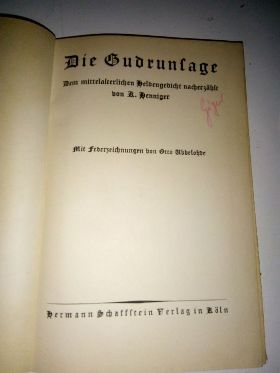 Libri: Antiker Kinderbuch Klassiker: Die Gudrunsage   (Altdeutsch) – Usato da st.galllen venduto da elkapone 2
