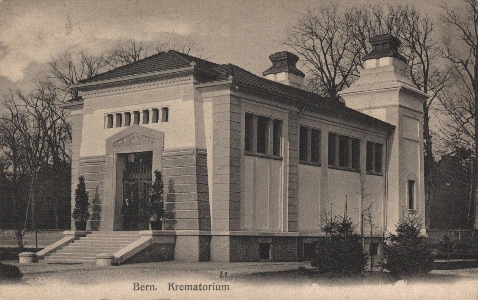 Ansichtskarten: Alte Ansichtskarte: Krematorium Bern ca. 1920 – Gebraucht aus Luzern von Kartenansicht