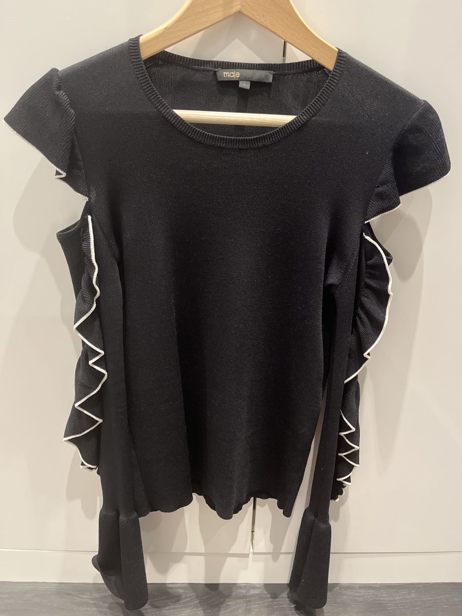 Maje Pullover & Sweatshirts: 🍸 Maje black long sleeved top – Gebraucht aus Rüschlikon von ant_5v7g