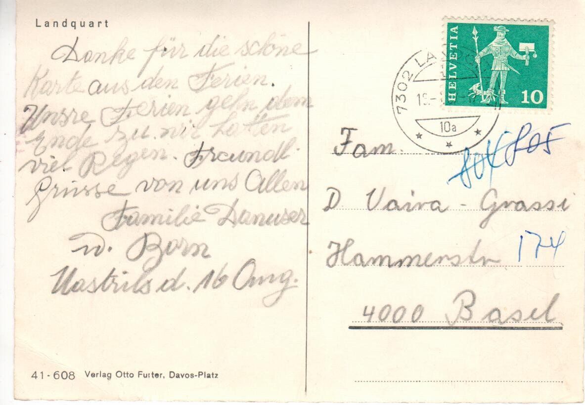 Cartoline postali: Landquart – Usato da Wolhusen venduto da Curver9 1