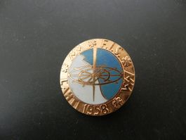 Altes Abzeichen Nordische Ski WM F.I.S. Lahti 1958