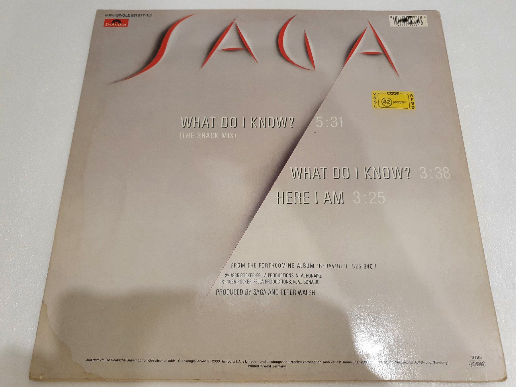 Schallplatten: Saga – What Do I Know? (Maxi, Rock) – Gebraucht aus Uster von Vinyl-Leidenschaft 1