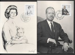 Liechtenstein 2 Maximumkarten Serie 393 + 399 ET 1965/1966