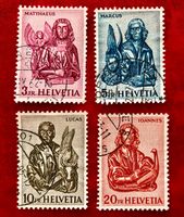 Evangelisten gestempel Nr.381/ 382/ 383/ 384   