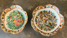 Porcelaine chinois Enamel bol de riz design papillon ancien